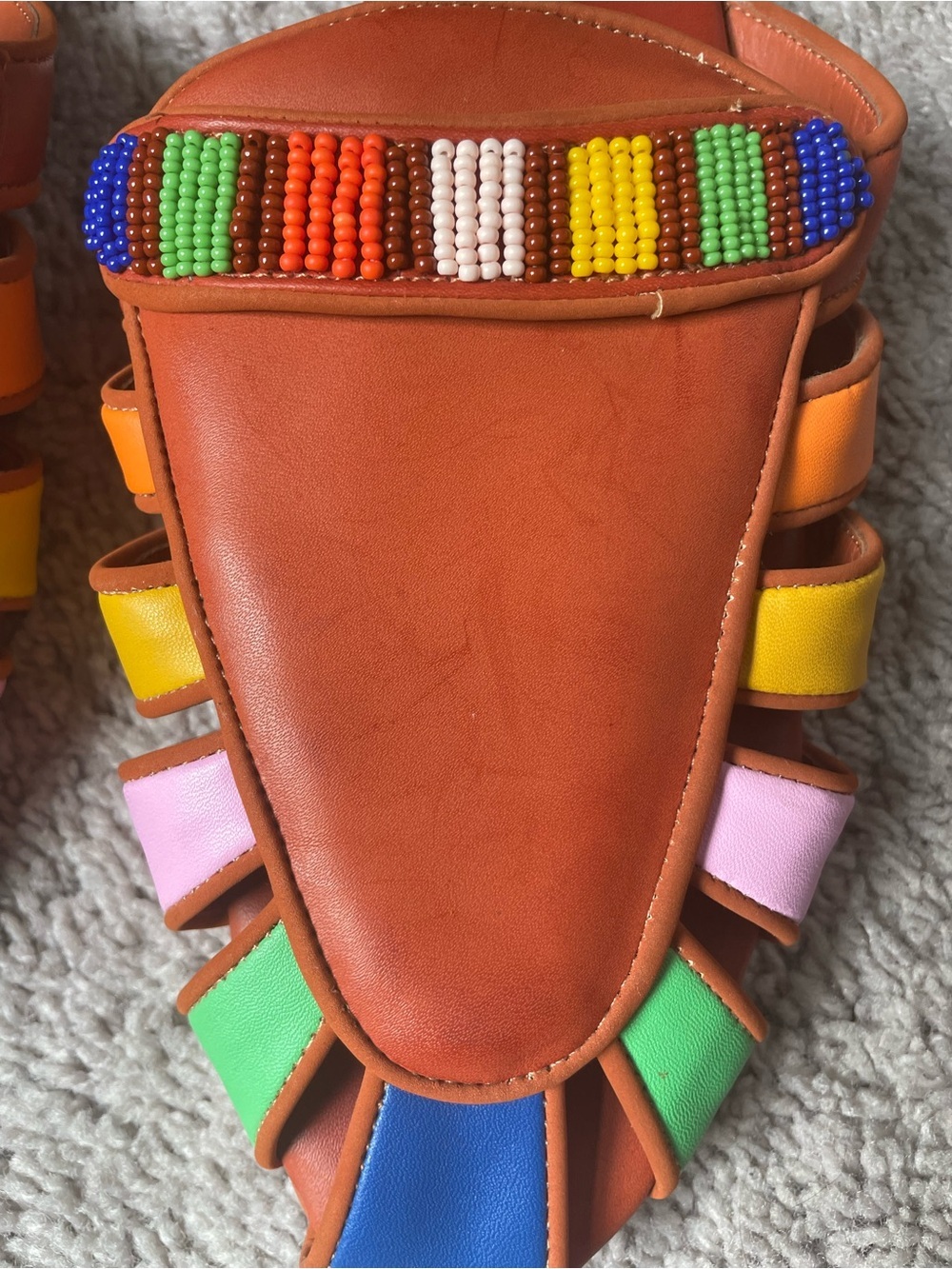 FARM Rio Rainbow Beaded Mules - Picture 6 of 8